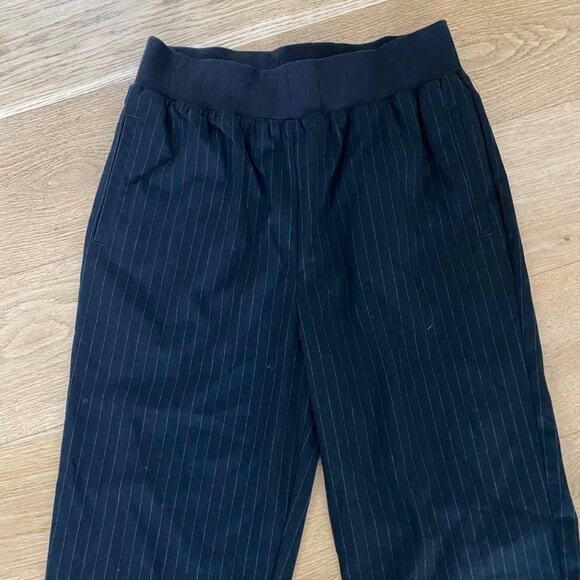 Steele The Manson Trousers in Pinstripe Black - Picture 3 of 7
